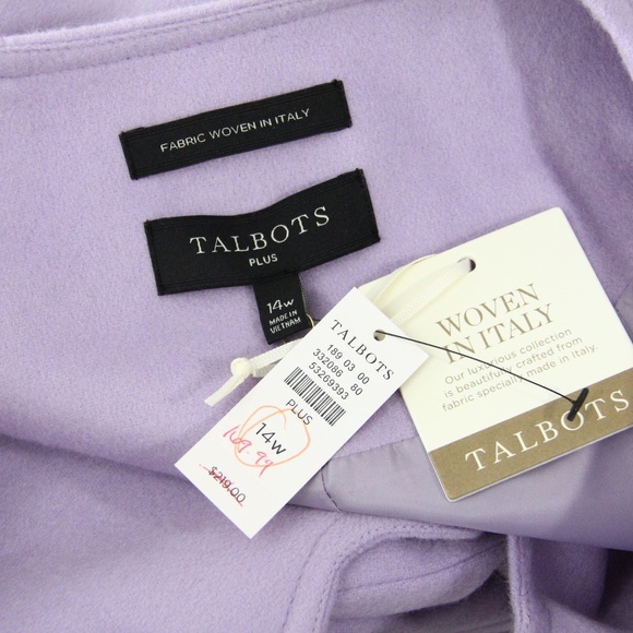 Talbots Wool Jacket sz 14W Woman Plus Size Blazer NEW classic style Fall - Picture 5 of 10